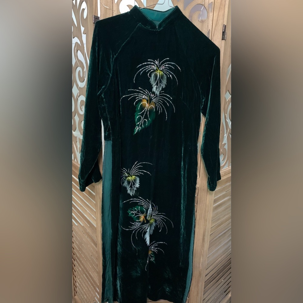 Green Velvet Tunic